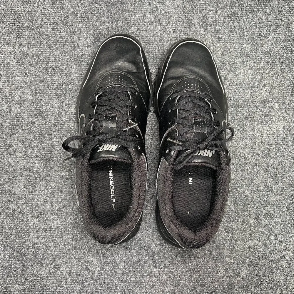Nike Durasport 4 Golf Shoes Men's Size 11.5‎ Black Leather Athletic Sneakers